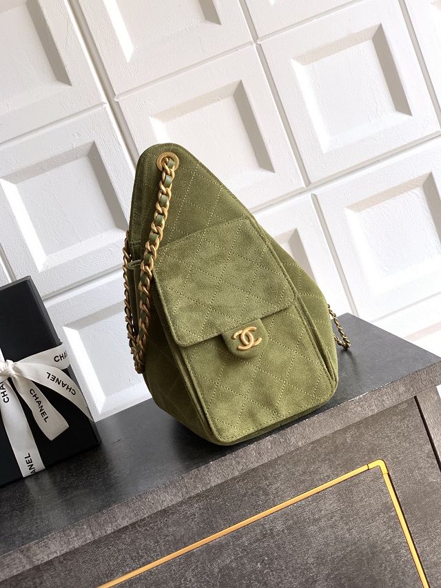 CC original suede calfskin 25 small handbag AS5293 green