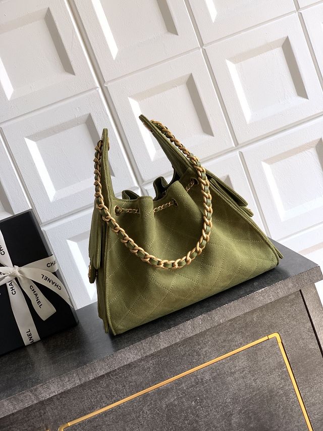 CC original suede calfskin 25 small handbag AS5293 green