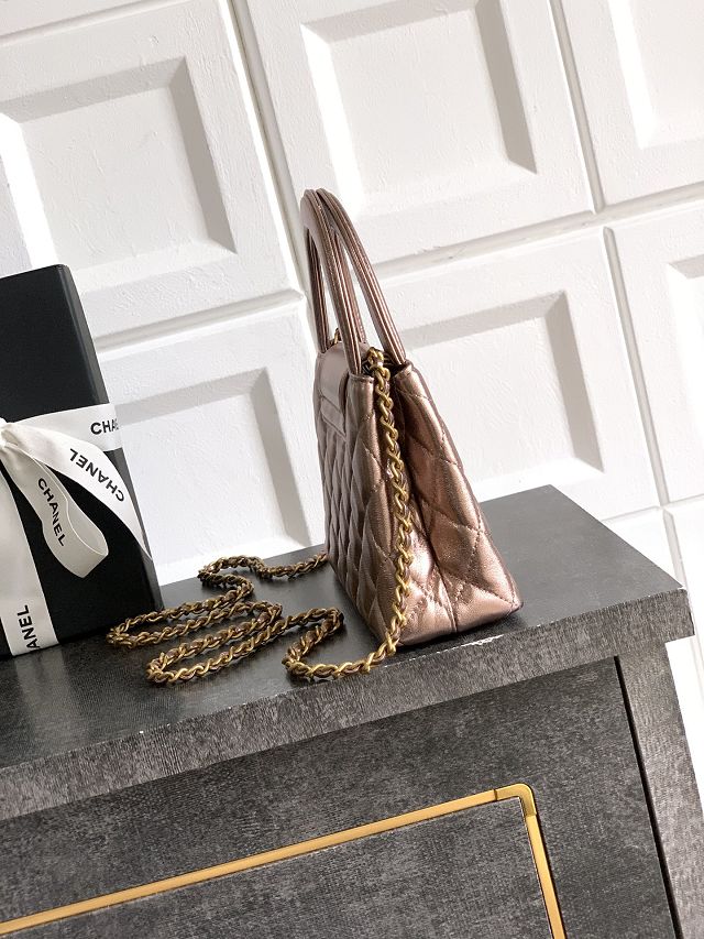 CC original calfskin mini shopping bag AS4416 brozen