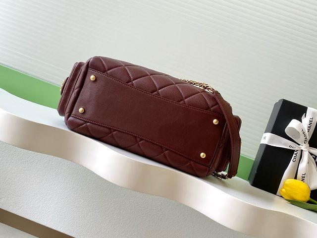 CC original lambskin medium bowling bag AS5792 bordeaux