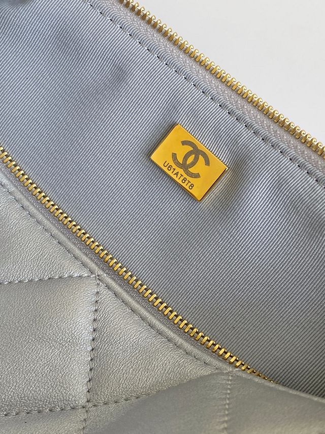 CC original lambskin medium bowling bag AS5792 silver