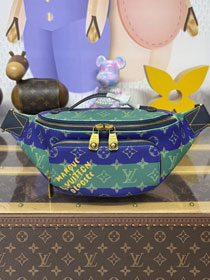 Louis vuitton original monogram canvas bumbag M25783 blue&green