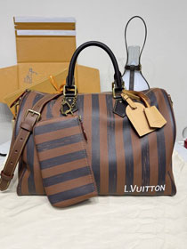Louis vuitton original soft calfskin speedy P9 40 M24422 dark brown
