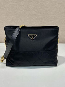 Prada original nylon small tote bag 1BD645 black