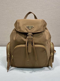 Prada original nylon medium backpack 1BZ081 brown