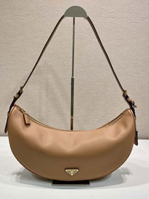 Prada original calfskin medium shoulder bag 1BC255 brown