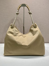 Prada original nylon mariner large shoulder bag 1BC244 beige