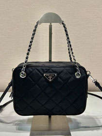 Prada original nylon small camera bag 1BD642 black