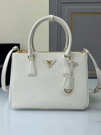 Prada original saffiano calfskin galleria medium bag 1BA863 white
