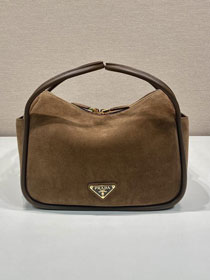 Prada original suede darling handbag 1BA451 brown