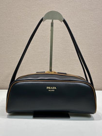 Prada original calfskin shoulder bag 1BC249 black