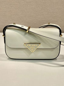 Prada original calfskin mini shoulder bag 1BD339 white