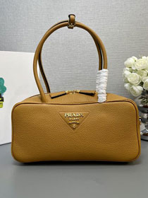 Prada original calfskin shoulder bag 1BB126 caramel