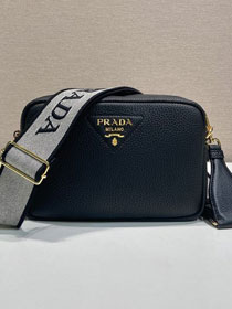 Prada original calfskin small shoulder bag 1BD082 black