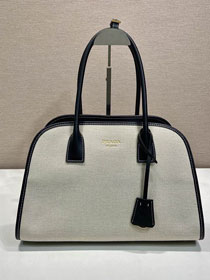Prada original canvas top handle bag 1BG572 black