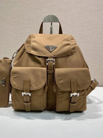 Prada original nylon medium backpack 1BZ811 brown