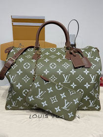 Louis vuitton original soft calfskin speedy P9 50 M46991 dark green