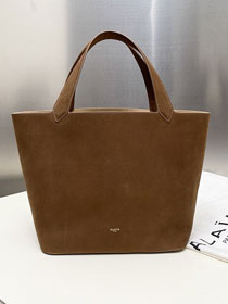 Alaia original nubuck calfskin cabas bag AL0010 brown