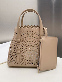 Alaia original vienne wave calfskin mina 20 bag AL0004 desert