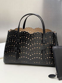 Alaia original vienne wave calfskin mina 28 bag AL0002 black