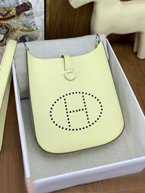 Hermes original epsom leather mini evelyne tpm 17 shoulder bag E17 jaune milton