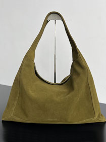 BV original suede calfskin large hop bag 803976 olive 