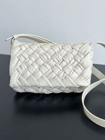 BV original calfskin small shoulder bag 787113 white