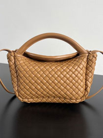 BV original lambskin small cobble top handle bag 805739 brown