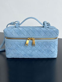 BV original suede bang bang vanity case 789109 light blue