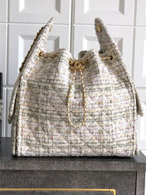 CC original tweed 25 medium handbag AS5311 white