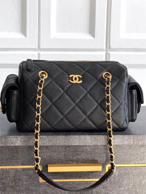 CC original grained calfskin small bowling bag AS5792 black